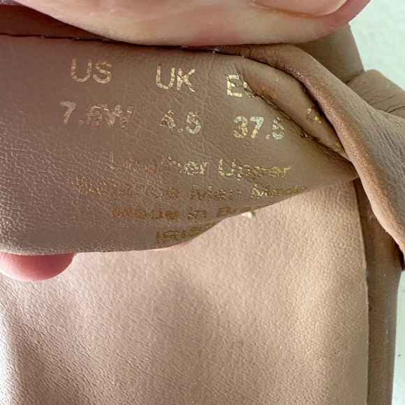 Naturalizer 27 Edit Iriss Ankle Strap Nude Dress Sandal Size 7.5W Leather Upper - Picture 9 of 10